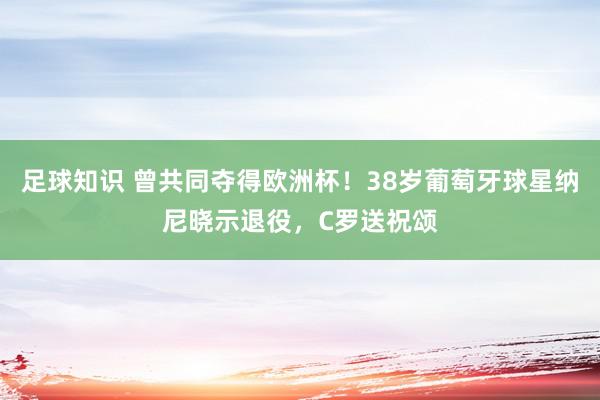 足球知识 曾共同夺得欧洲杯！38岁葡萄牙球星纳尼晓示退役，C罗送祝颂