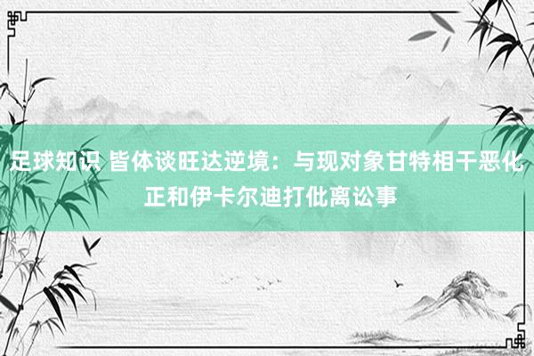 足球知识 皆体谈旺达逆境：与现对象甘特相干恶化 正和伊卡尔迪打仳离讼事