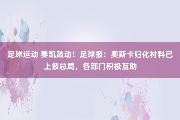 足球运动 奏凯鼓动！足球报：奥斯卡归化材料已上报总局，各部门积极互助