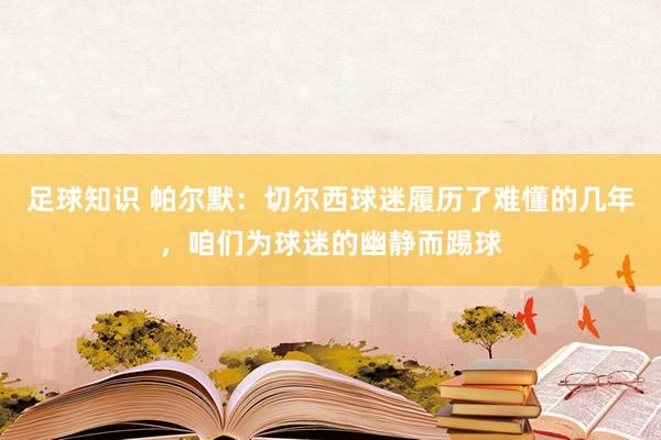 足球知识 帕尔默：切尔西球迷履历了难懂的几年，咱们为球迷的幽静而踢球