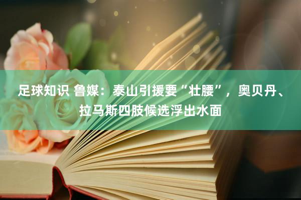 足球知识 鲁媒：泰山引援要“壮腰”，奥贝丹、拉马斯四肢候选浮出水面