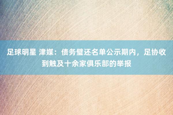 足球明星 津媒：债务璧还名单公示期内，足协收到触及十余家俱乐部的举报